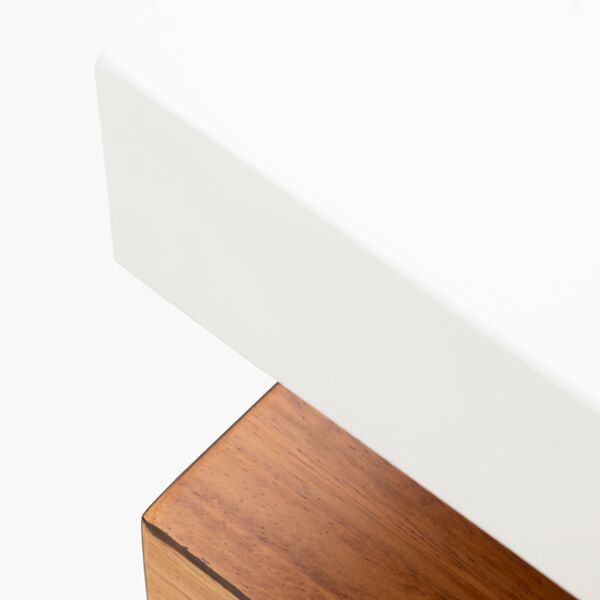 Mesa de centro Singapur Parota/Blanco