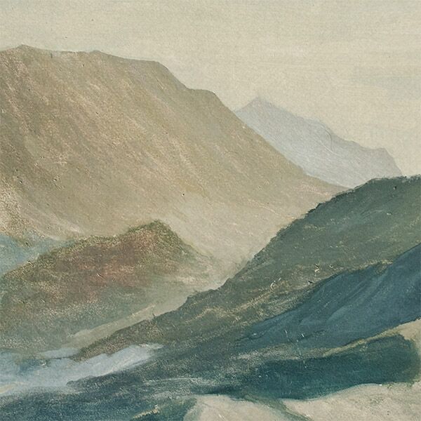 Montañas al Oleo closeW Canvas Cuadro Montañas al Oleo - acercamiento