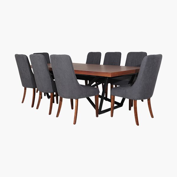 Kaley Montaje 45 Comedor Kaley P/8 - Mesa: Metal y Melamina