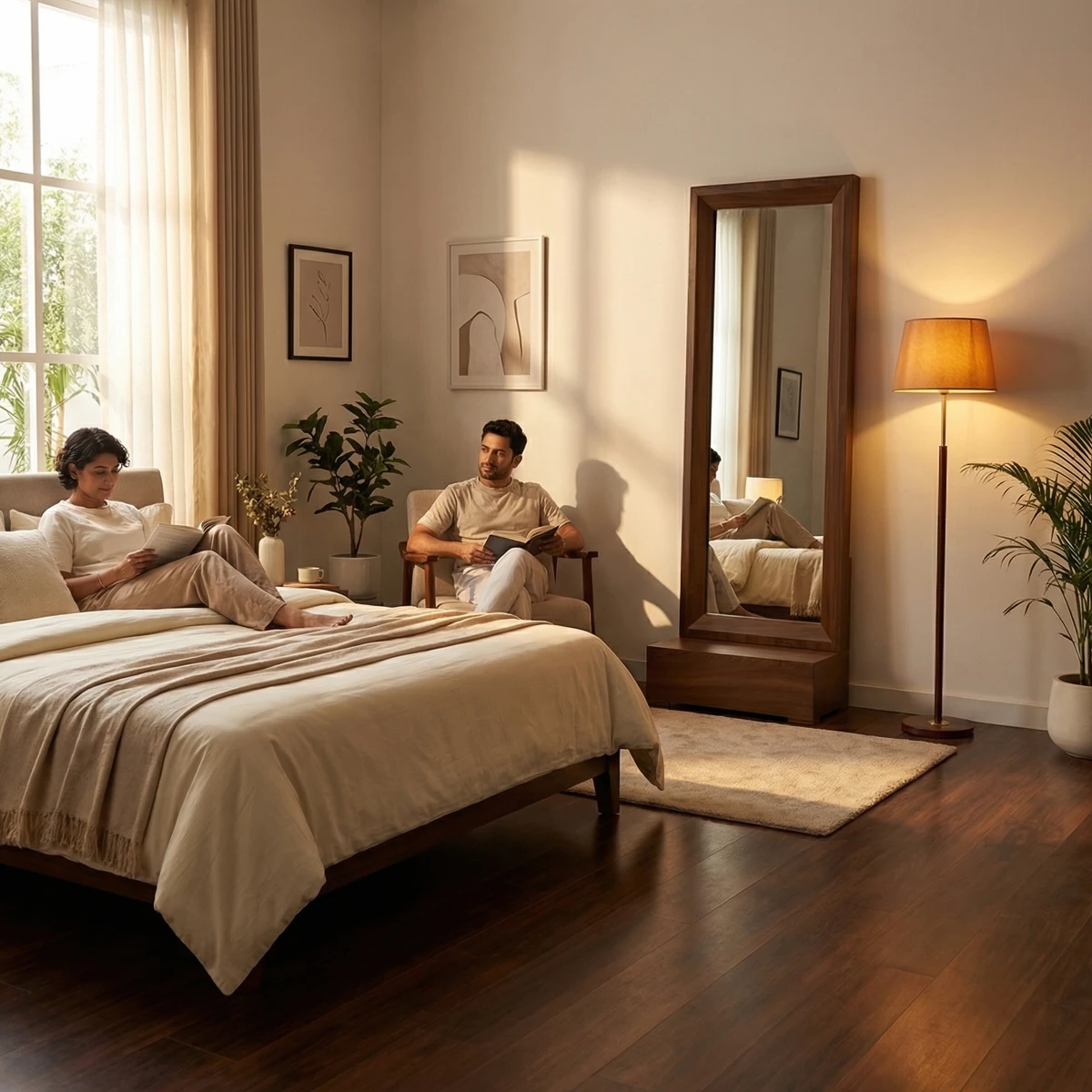 10272-Espejo-de-Piso-Palermo-Nogal-ambientadauso-04 Espejo de Piso Palermo Nogal - ambientada en uso