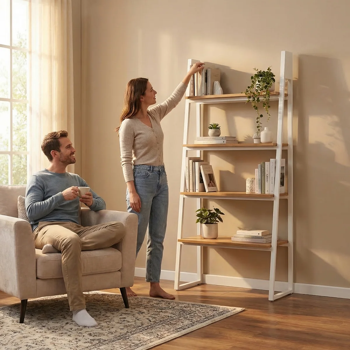 10560-Librero-Lyra-Blanco-ambientadauso-05 Librero Lyra Blanco - ambientada en uso