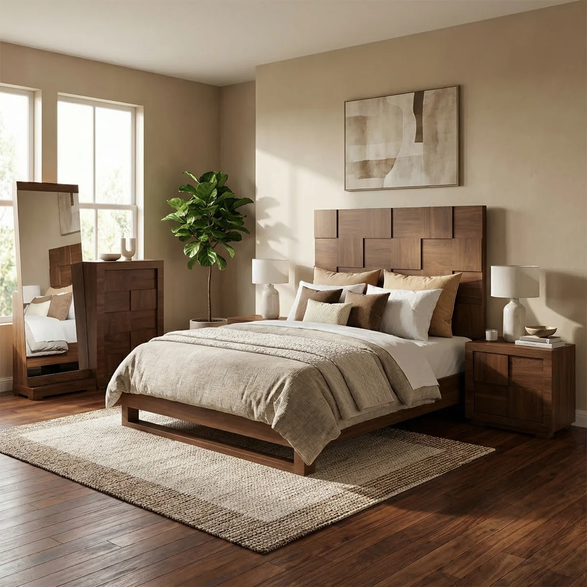 32241-Recámara-Matrimonial-Oporto-Nogal-ambientada-03 Recámara Matrimonial Oporto Nogal - foto ambientada