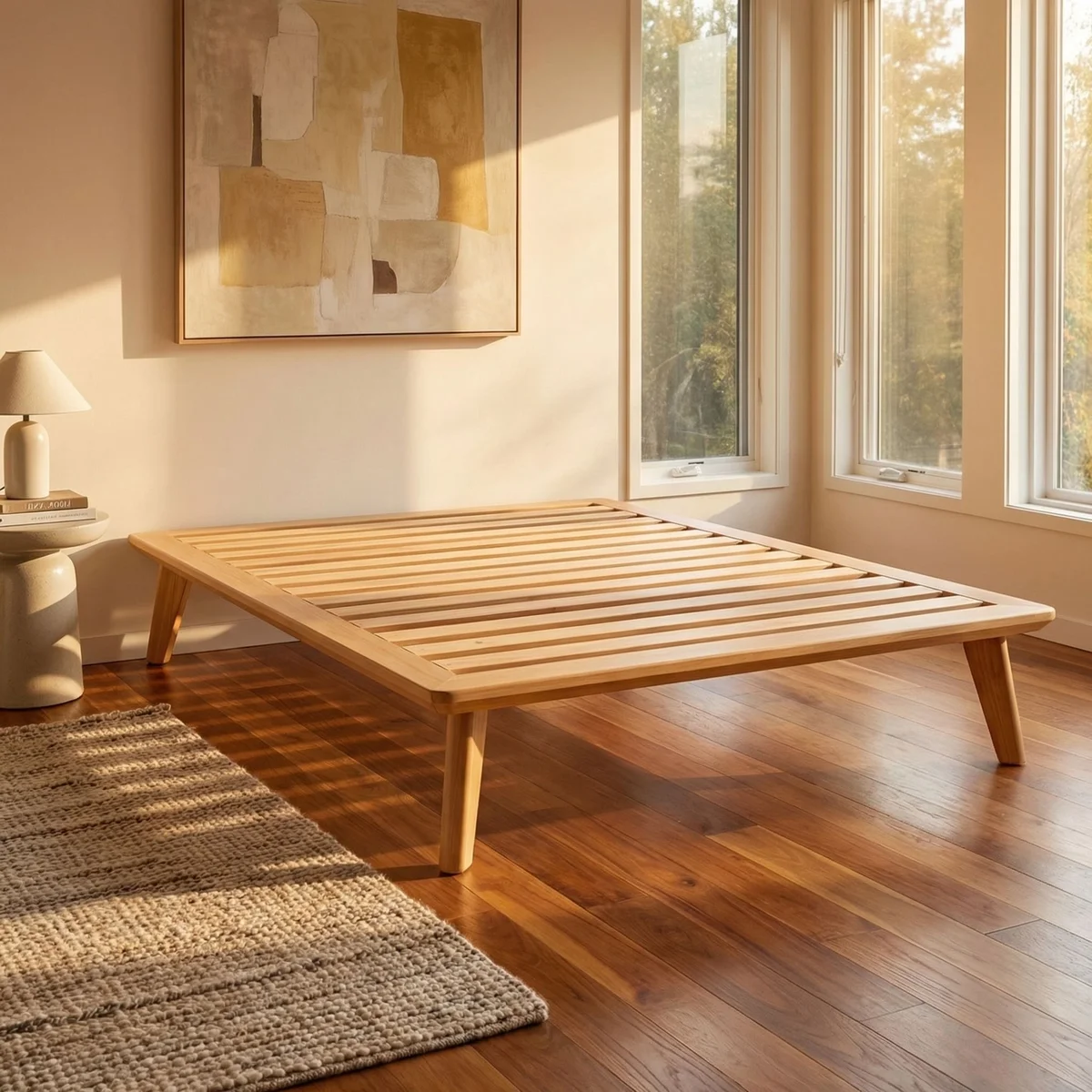 Base Queen Size Hermes Natural - foto ambientada
