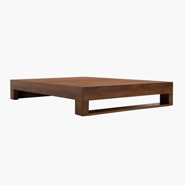 Base Queen Size Finn Nogal - MDF gravado en color Nogal