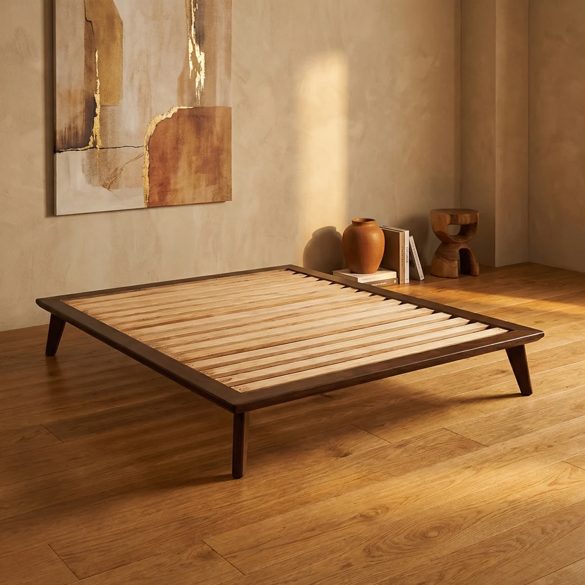 Base Queen Size Hermes Tabaco - foto ambientada