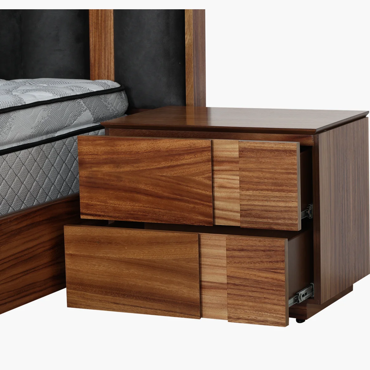 Recámara King Size Malta Grafito Parota_4