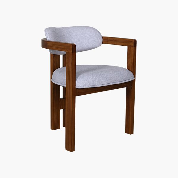 Verona Nogal 45 Silla Verona - Madera Sólida, Tapiz claro