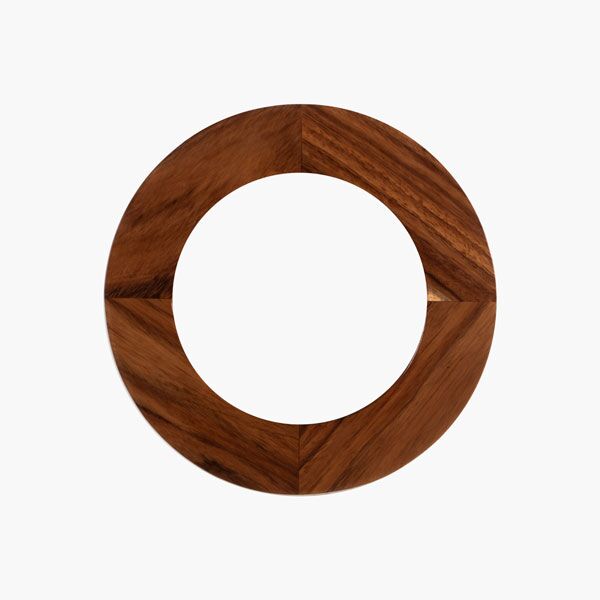 Espejo circular Parota