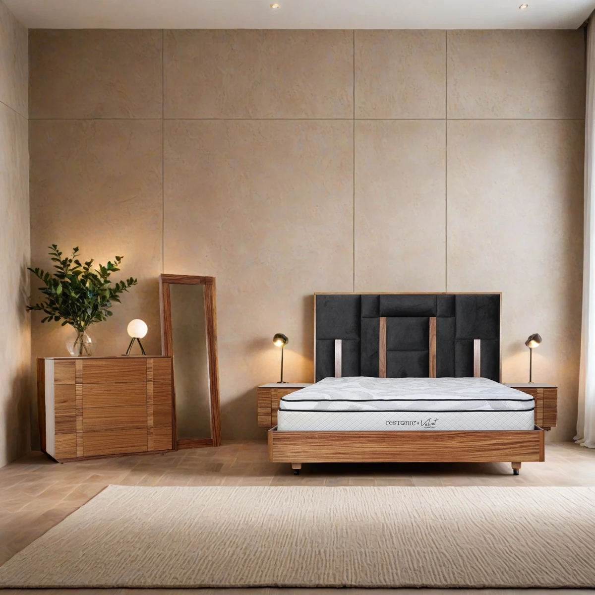 Recámara King Size Malta Grafito Parota_15