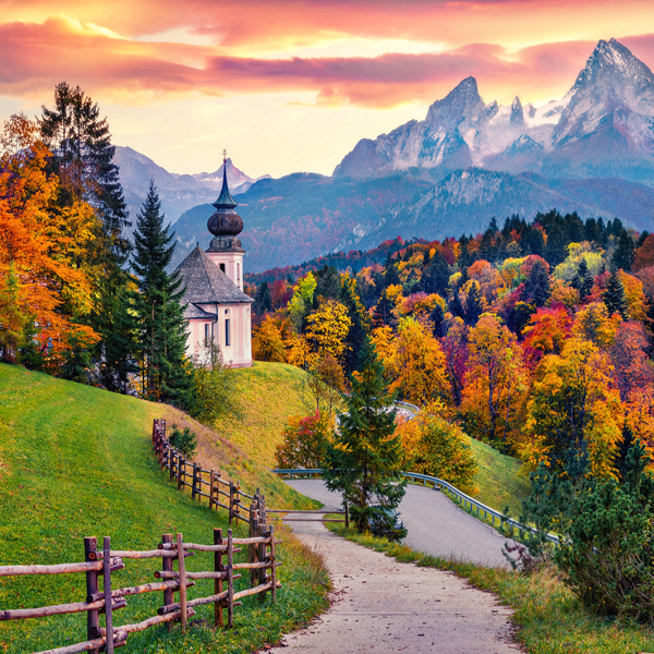 Paisaje-en-Bavaria-close Canvas Cuadro Bavaria - acercamiento