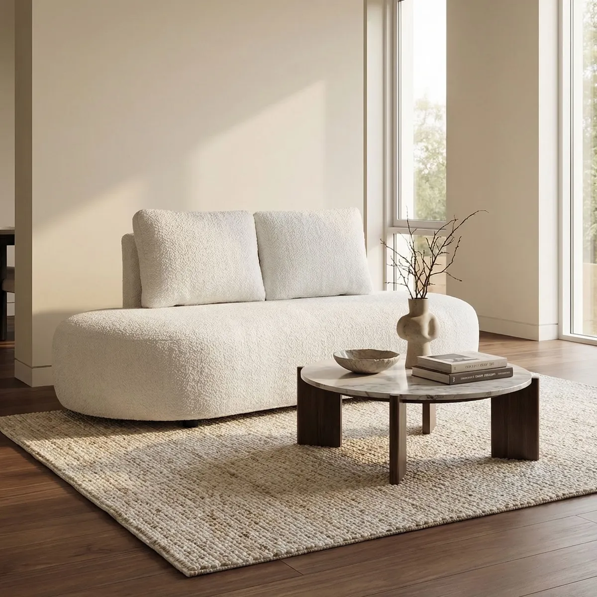 Love Seat Piero Ivory - foto ambientada