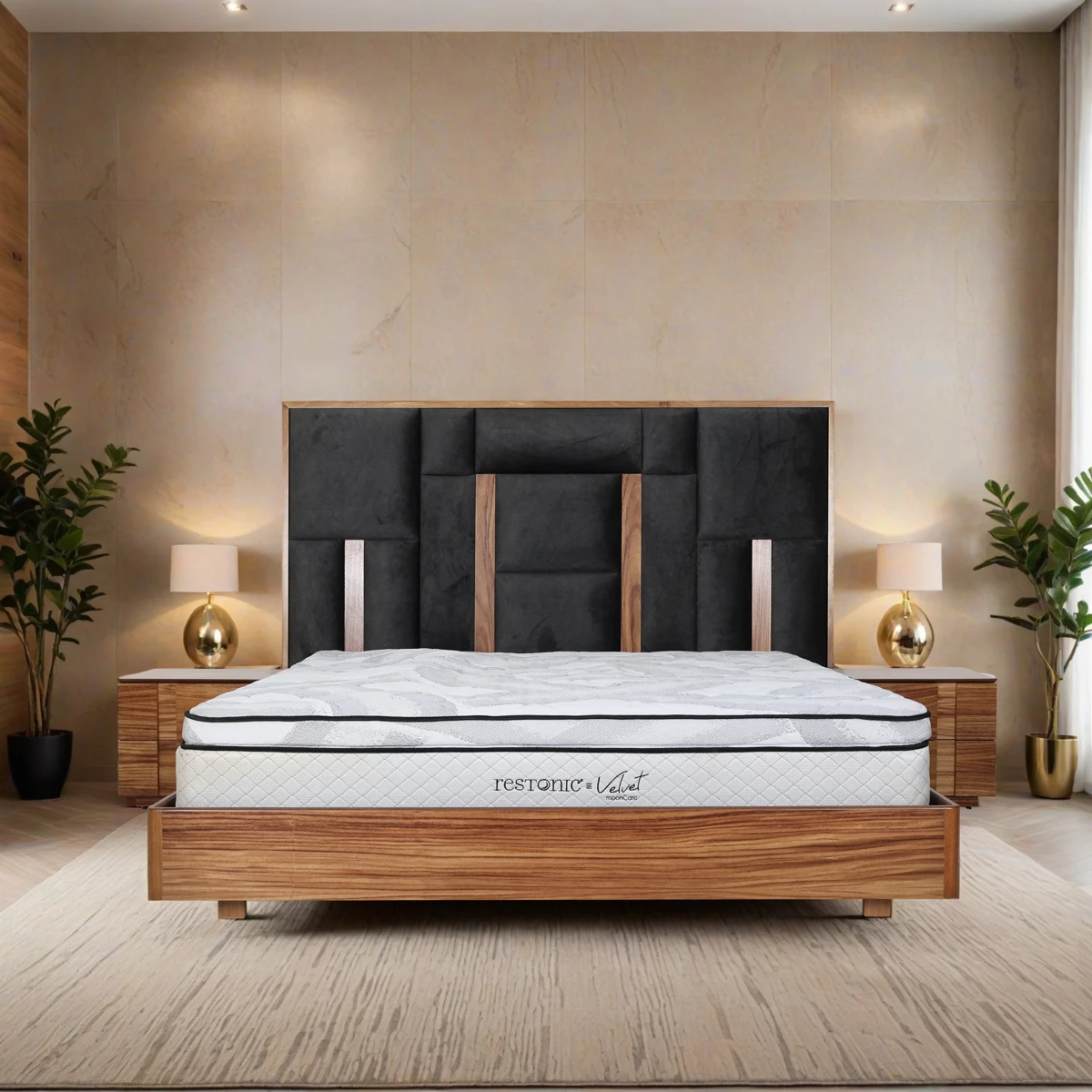 Recámara King Size Malta Grafito Parota_18