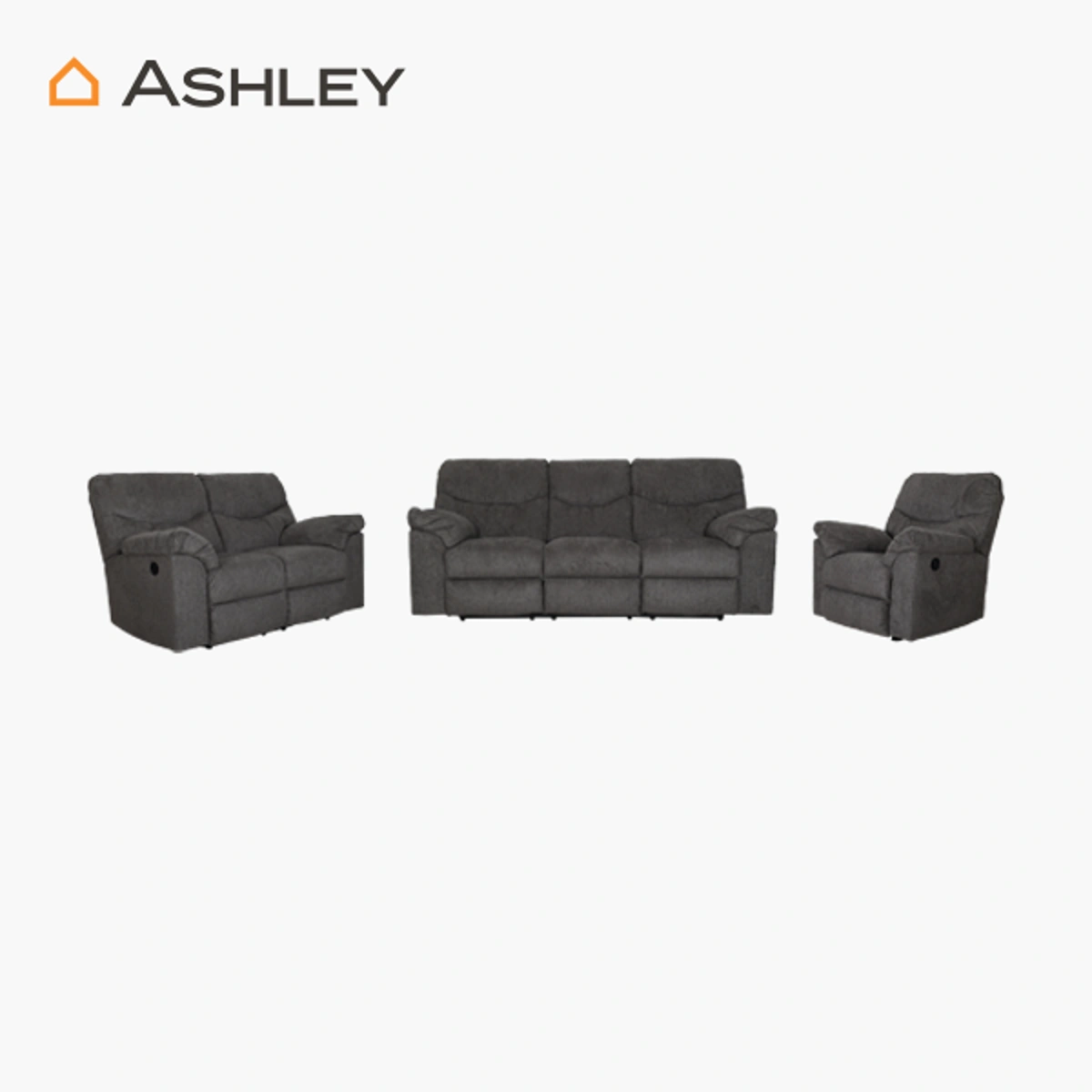 Sala Alphons Ashley_25 Sala 3-2-1 Reclinable Alphons Ashley - Estructura de madera reforzada, mecanismo reclinable metálico, tapizado en te...