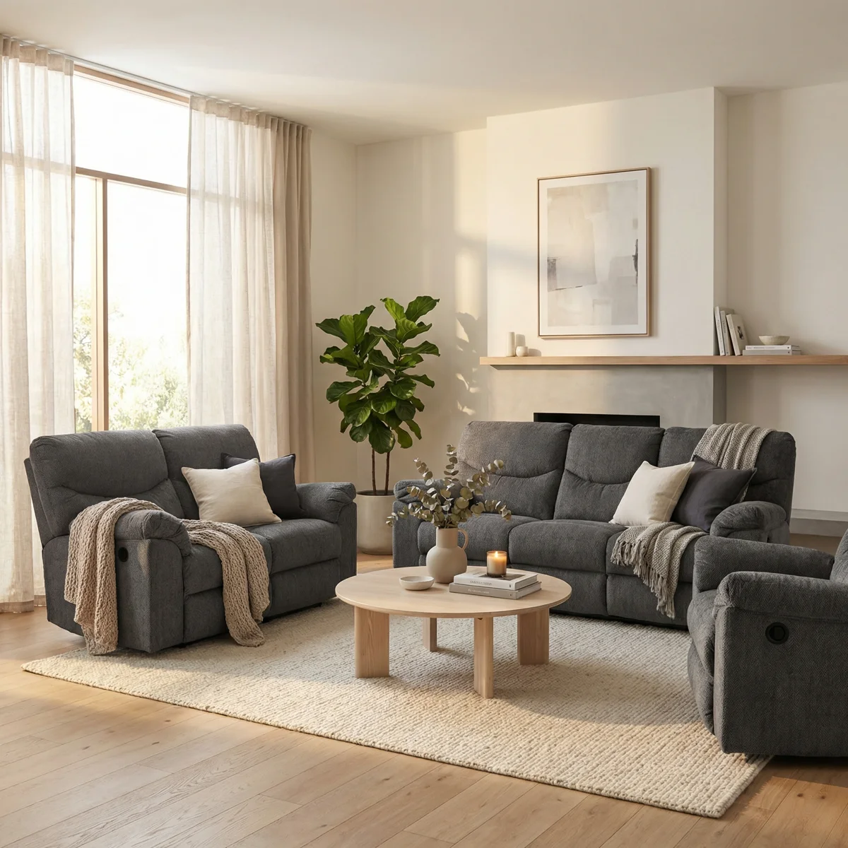 Sala Alphons Ashley_7 Sala 3-2-1 Reclinable Alphons Ashley - vista adicional 1