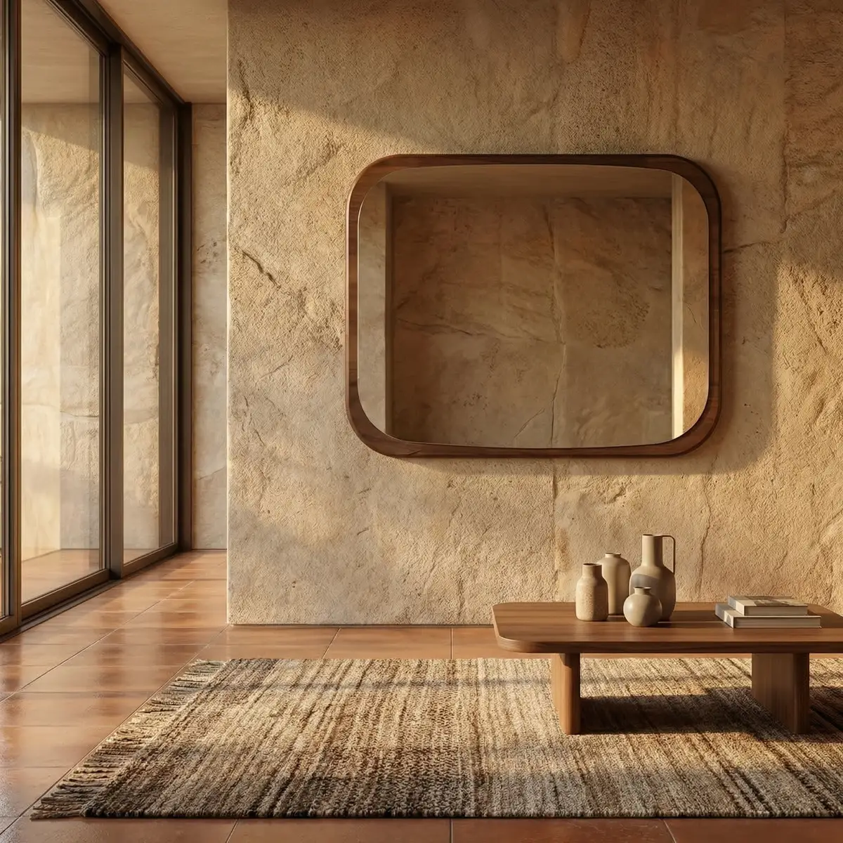 88171-Espejo-Rectangular-Sorrento-Parota-100cm-ambientada-01 Espejo Rectangular Sorrento Parota (100cm) - foto ambientada