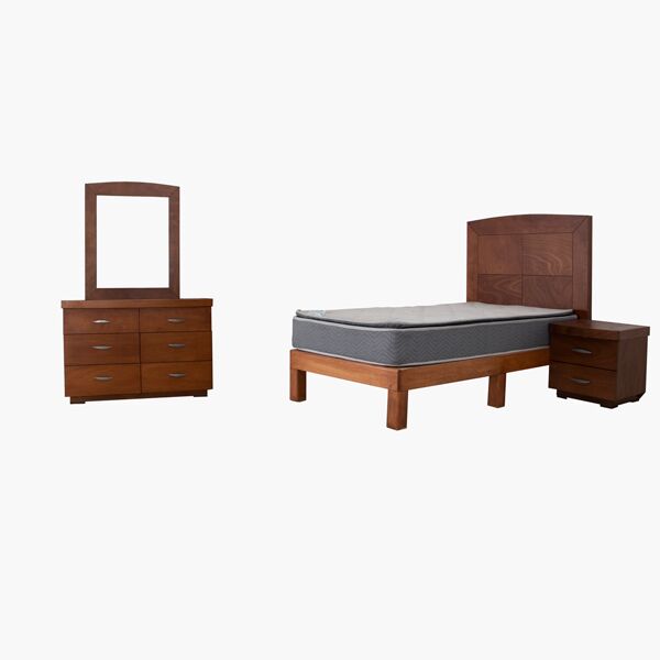 Recámara Individual Wembley Juvenil Recámara Individual Wembley Juvenil - Chapa de Okume, Correderas de Extensión y Herrajes, MDF