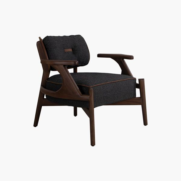 Sillón Ocasional Moderno Suvi Charcoal Suvi negro