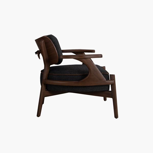 Sillón Ocasional Moderno Suvi Charcoal Suvi negro L