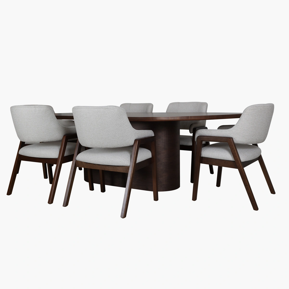 Comedor Pixan Yanel - Mesa en chapa de nogal