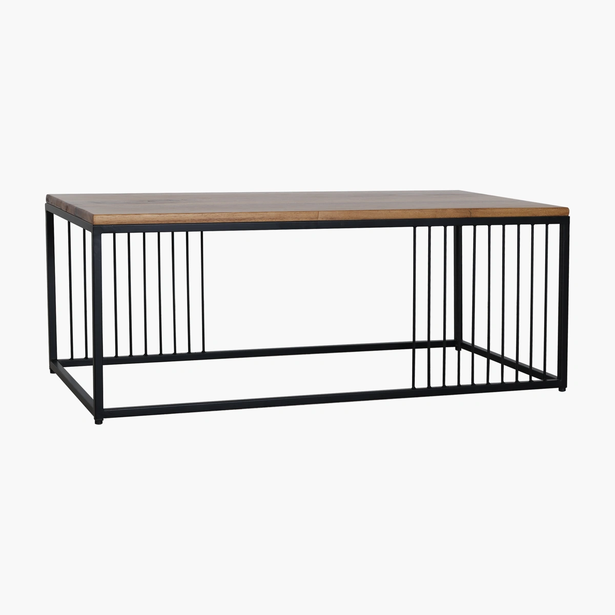 Mesa de Centro Polonia_2 Mesa de Centro Polonia Parota - Madera sólida de Parota y estructura de herrería negra