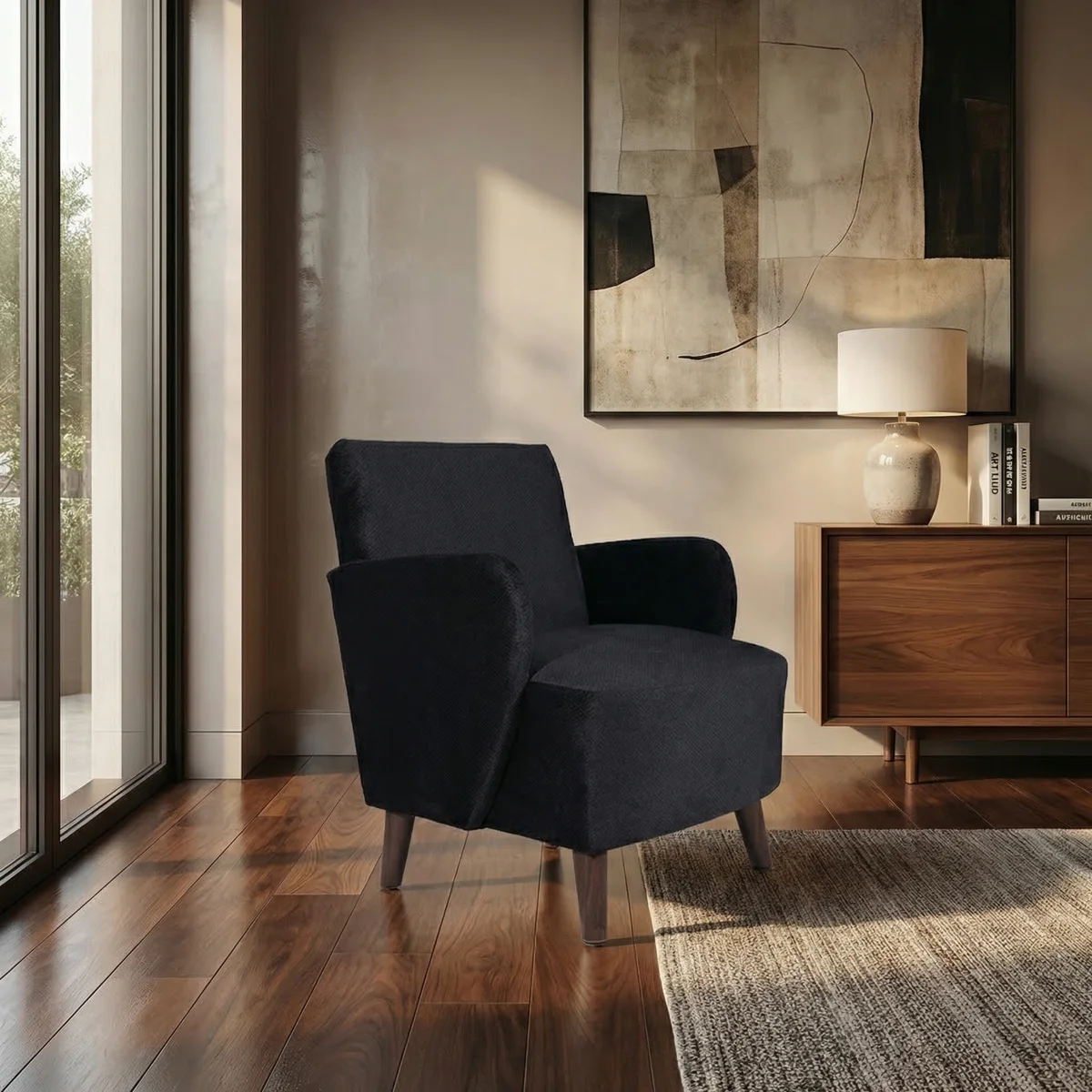 51818-Sillón-Valery-Negro-ambientada-03 Sillon Valery Negro - foto ambientada