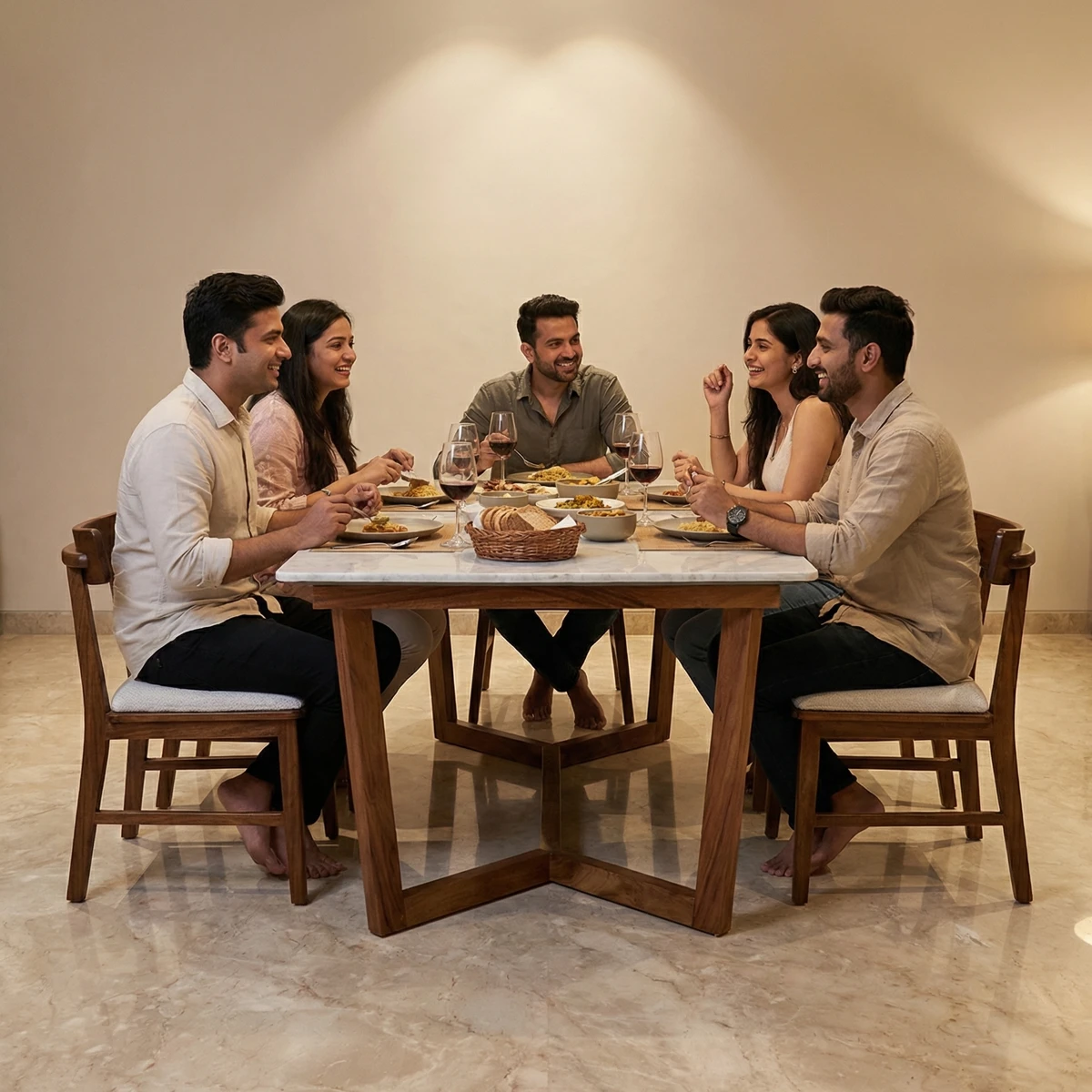 62623-Comedor-Andromeda-Marmol-Romeo-P6-ambientadauso-04 Comedor Andromeda Marmol Romeo P/6 - ambientada en uso
