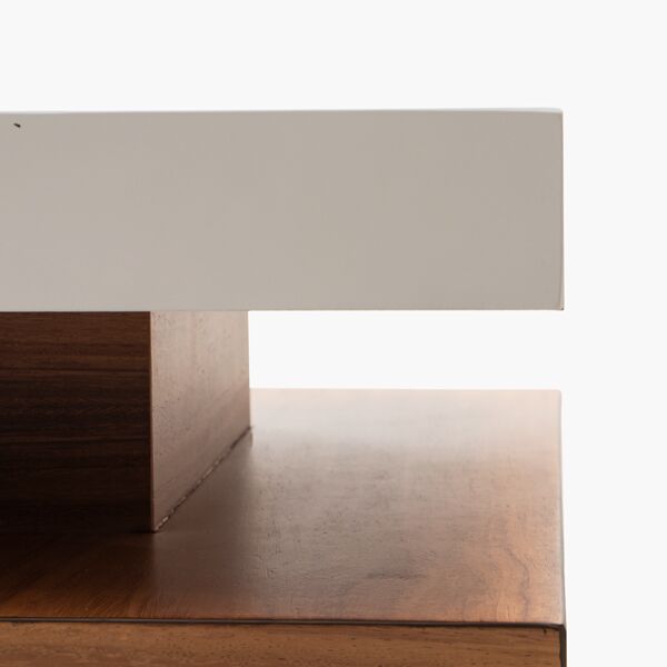 Mesa de centro Singapur Parota/Blanco