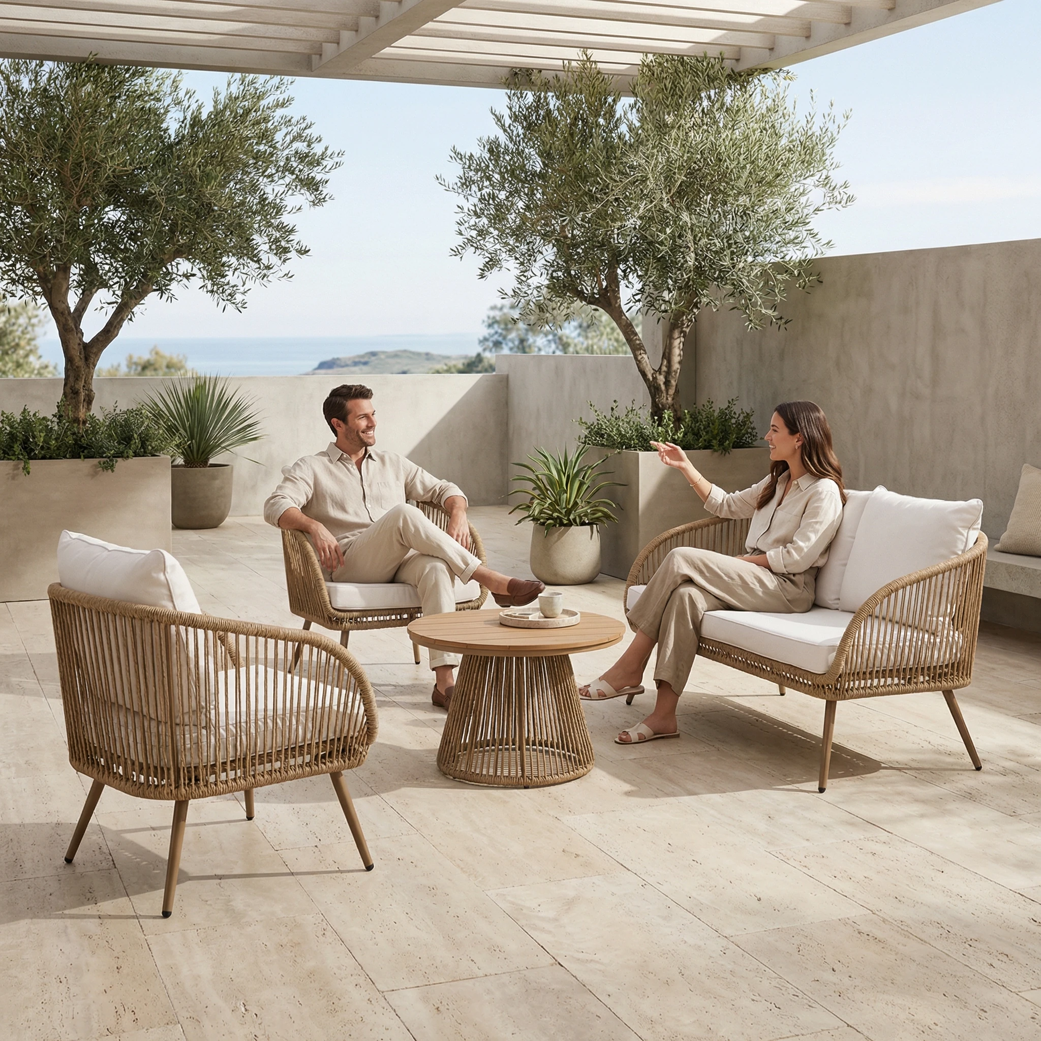 Sala Bacalar_4 Sala Bacalar Rattan 4pz - vista adicional 2