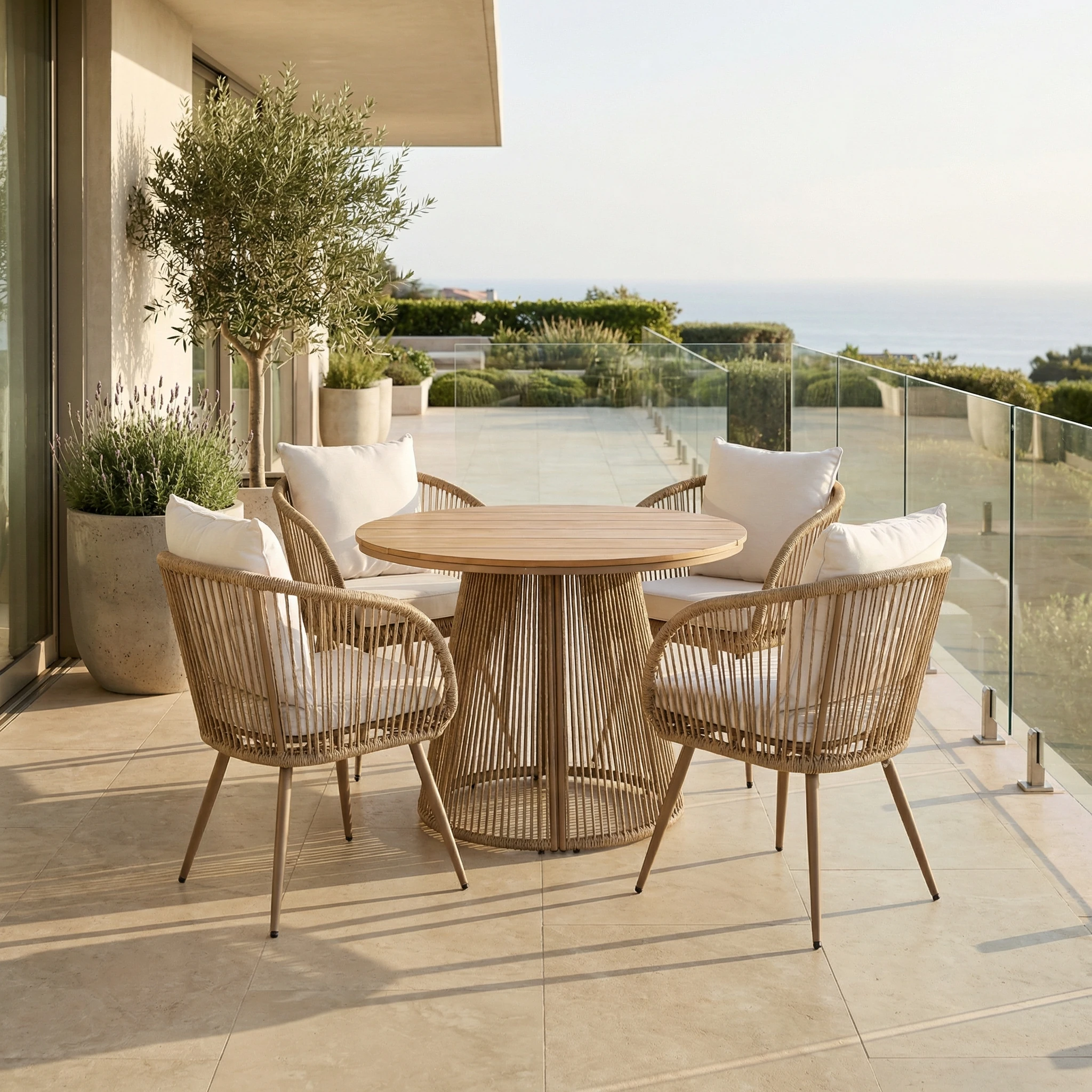 Comedor Bacalar 5pz_3 Comedor Bacalar Rattan P/4 - vista adicional 1