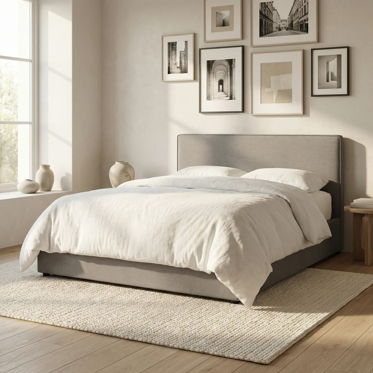 Cama Prisma Gris Matrimonial Baul_14 Cama Prisma Matrimonial Baúl - vista adicional 1