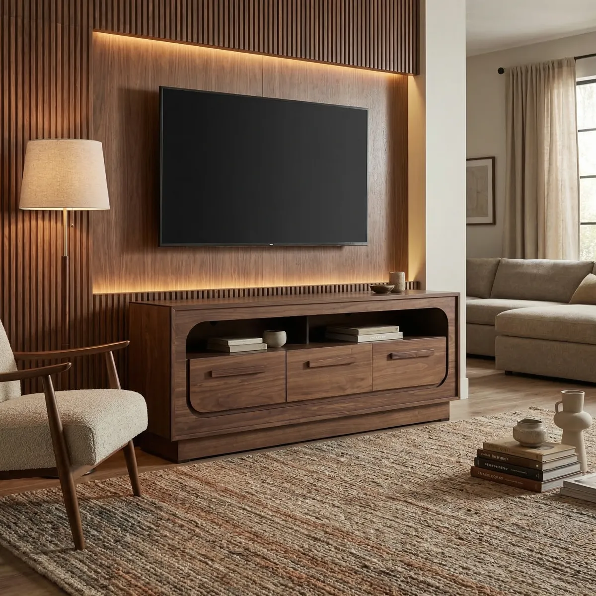 Mesa para TV Amber Nogal - Imagen 3