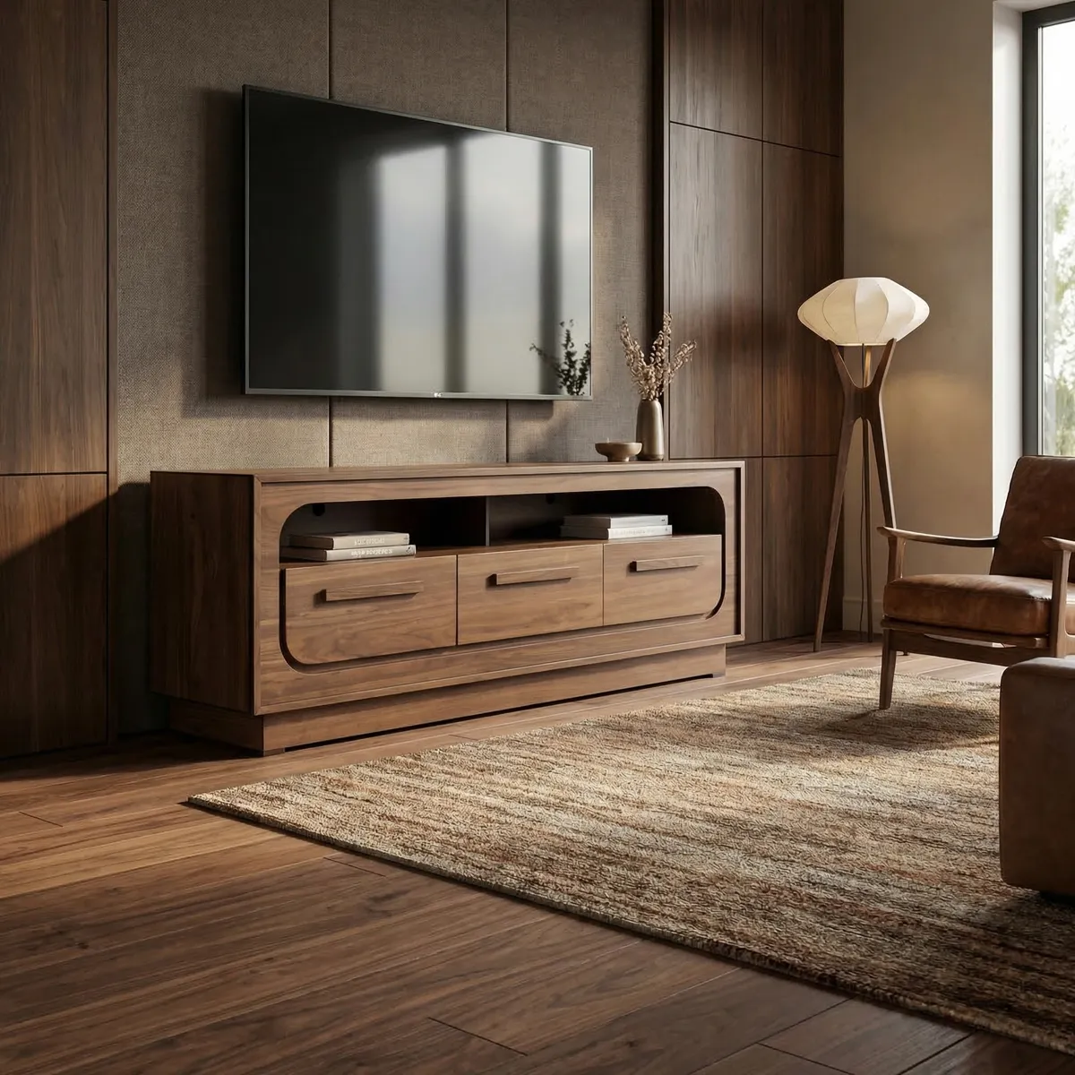 Mesa para TV Amber Nogal - Imagen 2