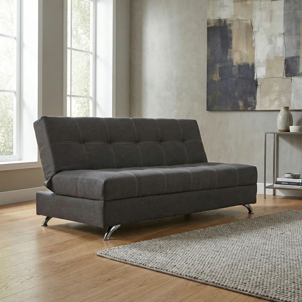28126-Sofá-Cama-Paris-Gris-ambientada-03 Sofa Cama Paris Gris - foto ambientada