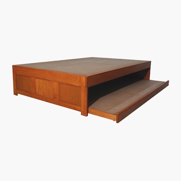 Base Matrimonial-Matrimonial Duplex Roble Base Matrimonial-Matrimonial Duplex Roble - Madera de Pino entintada en color Roble