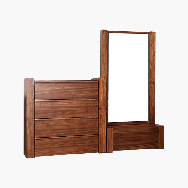 Sidney KS Espejo 45 Chifonier y Espejo Sidney Tzalam - Chapa de Tzalam, Herrería y Correderas de Extensión