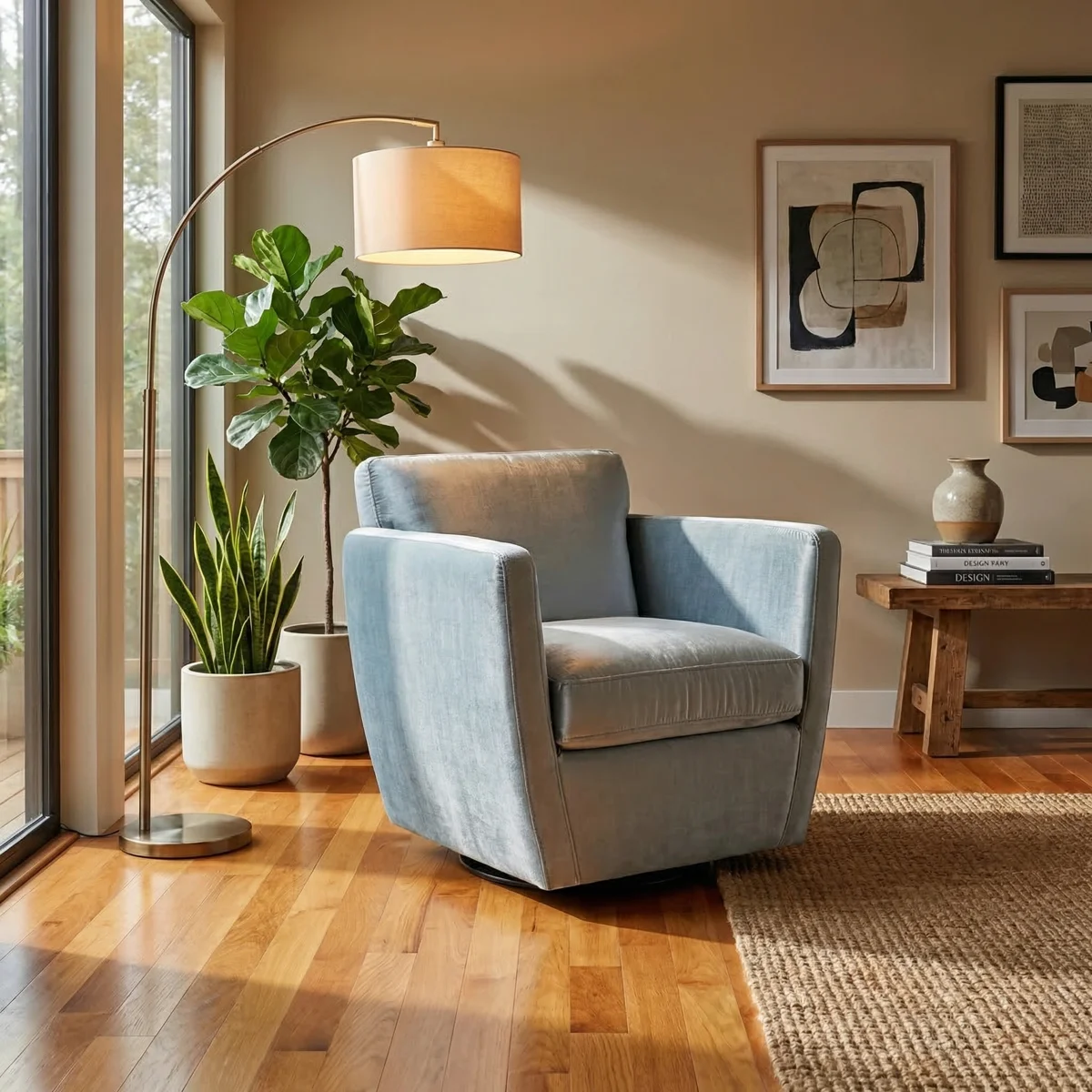 Sillon Giratorio Convex Boal Plata - foto ambientada