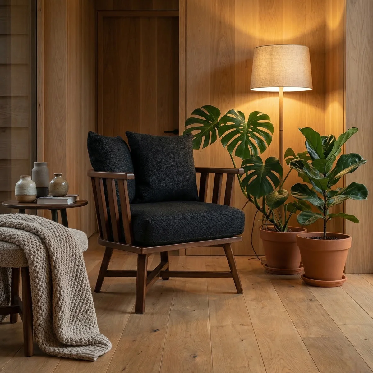 Sillon Bariloche Negro - foto ambientada