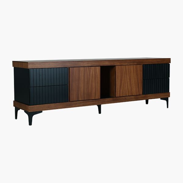 Frisia 45 Mesa para TV Frisia - MDF, Chapa de Parota, Herreria