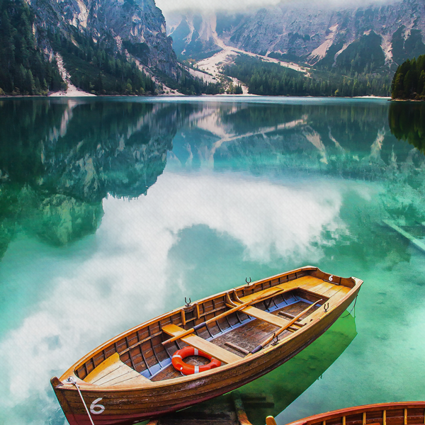 Lago L. Moschi close Canvas Cuadro Lago - acercamiento
