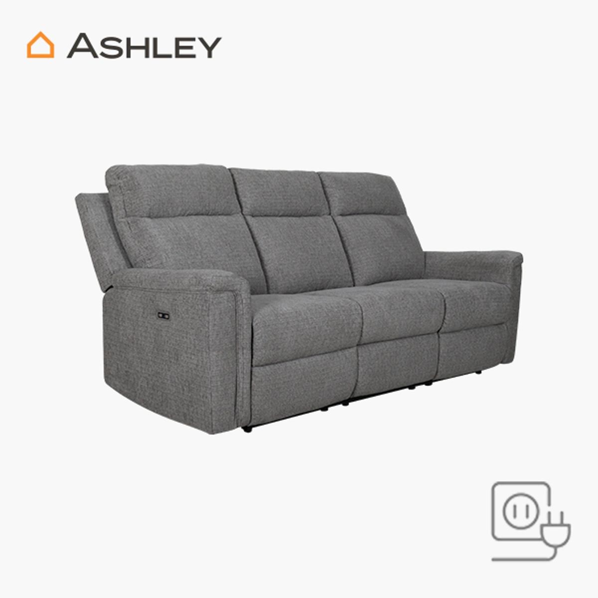 Sofá Reclinable Eléctrico Barnsana Ashely - Tapizado en poliéster (100%)