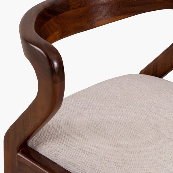 Silla Garza Beige Parota B - detalle