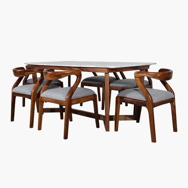 Andromeda Garza 45 Comedor Andromeda Marmol Garza P/6 - Mesa: Marmol, Chapa de Parota