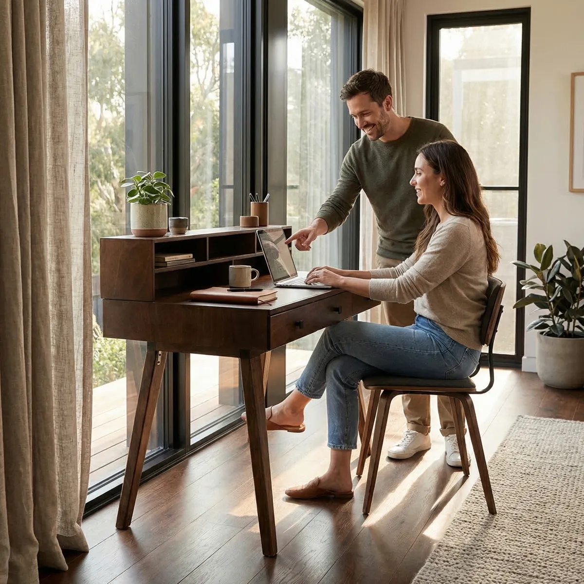 15090-Escritorio-Barcelona-Okume-ambientadauso-04 Escritorio Barcelona Okume - ambientada en uso