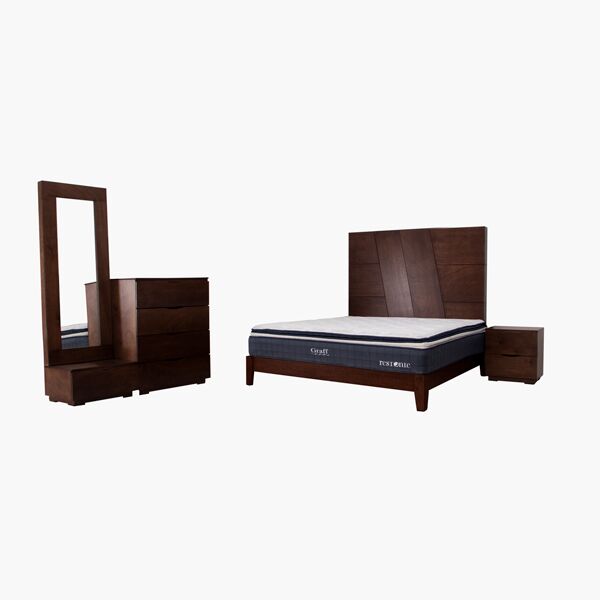 Recámara Individual Victoria Okume Recámara Individual Victoria Okume - Chapa de Okume, Correderas de Extensión