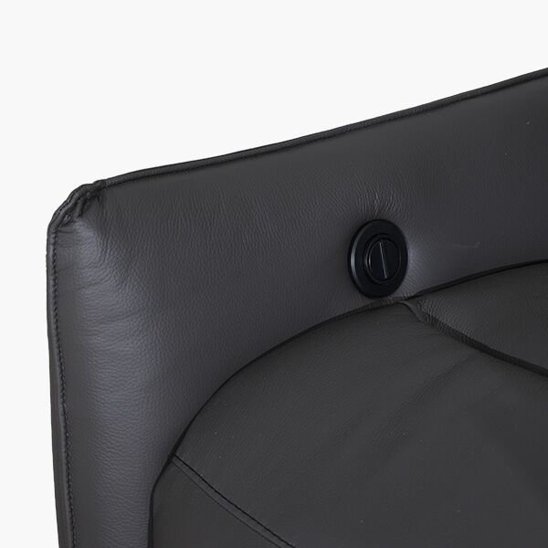 Bennett Gris Detalle 3 Sillón Reclinable Eléctrico Bennett Boal en Piel - detalle