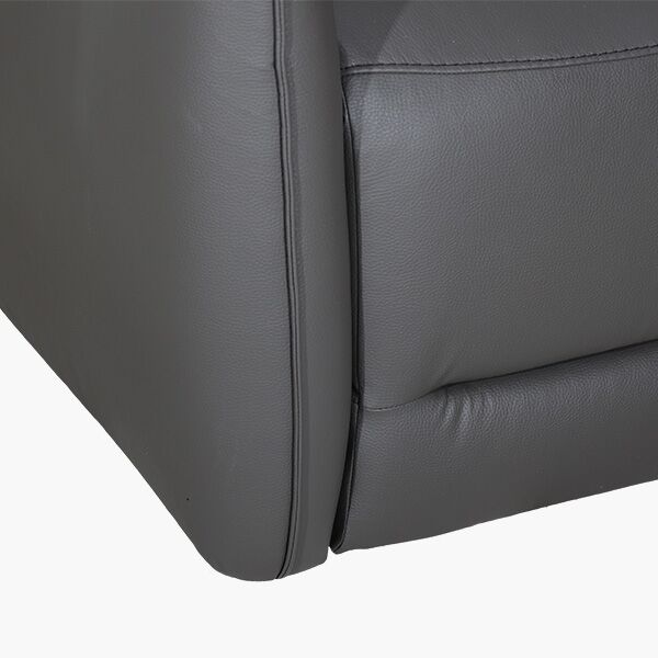Bennett Gris Detalle 4 Sillón Reclinable Eléctrico Bennett Boal en Piel - detalle 4