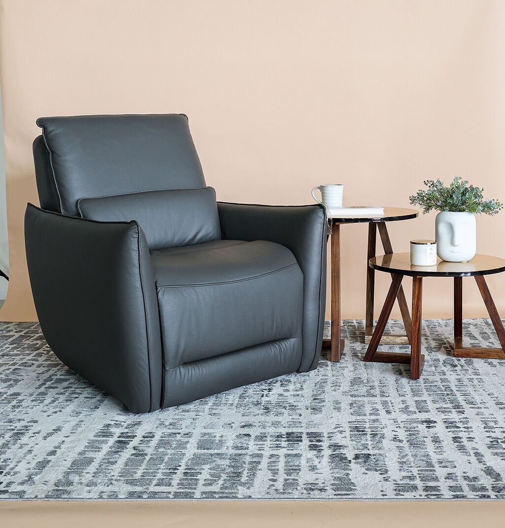 bennet piel gris Sillón Reclinable Eléctrico Bennett Boal en Piel - vista adicional 1