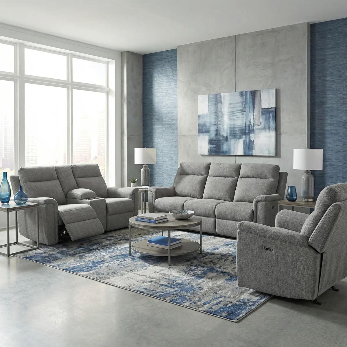 Sofá Barnsana Ashley Electrico_9 Sala 3-2-1 Reclinable Eléctrico Barnsana Ashely - vista adicional 1