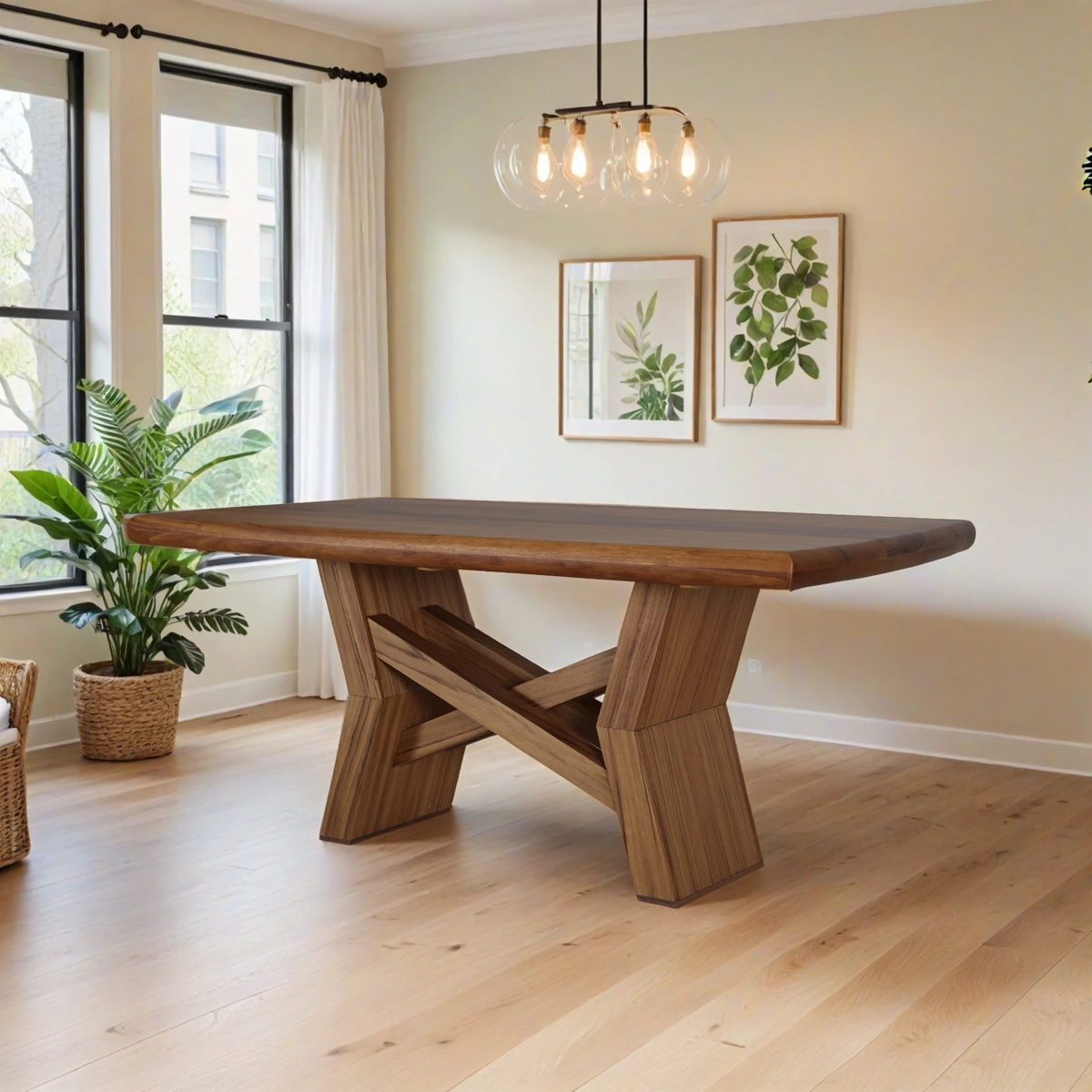 Mesa de comedor rectangular Bacalar para 6 personas en parota_21