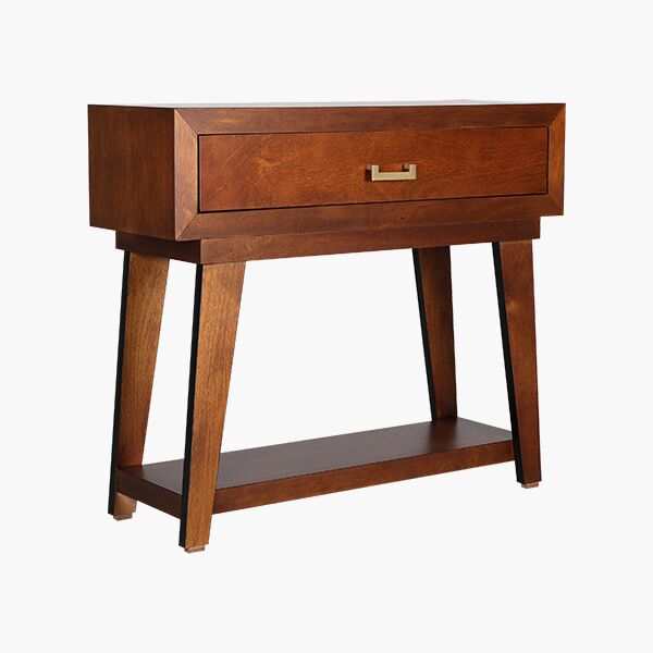 Pekin Consoleta 45 Consoleta Pekin Tabaco - Chapa de okume entintado en color Tabaco y madera de Pino